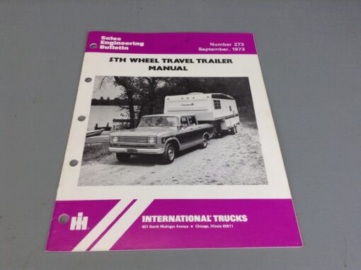 5th Wheel Travel Trailer Manual - IH Scout